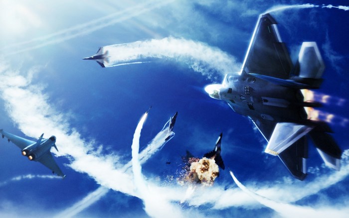 Ace Combat: Infinity jets in aerial combat