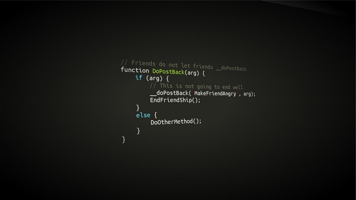 Code snippet with programming humor