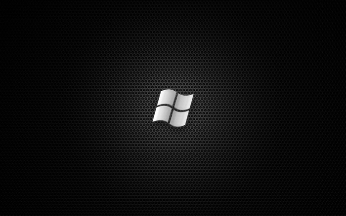 Windows logo on black perforated background