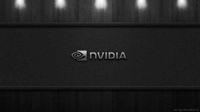 Nvidia Logo on Textured Black Background