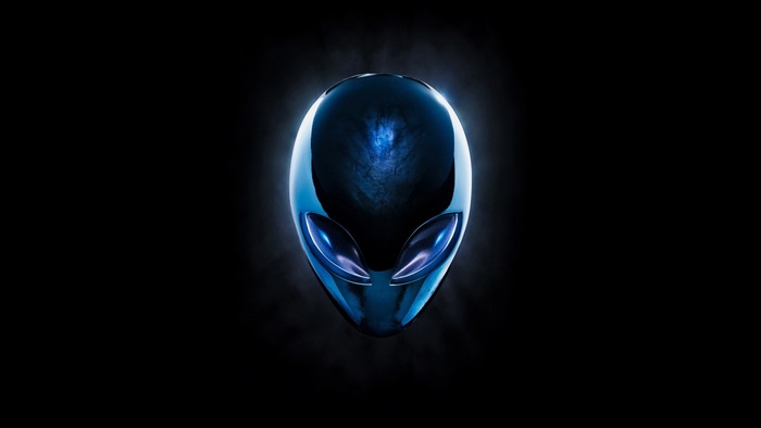 Alienware logo on black background