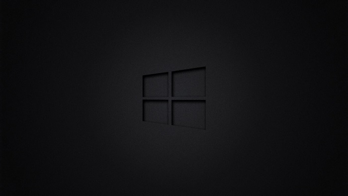 Windows 10 logo on black background