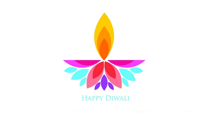 Happy Diwali abstract diya illustration