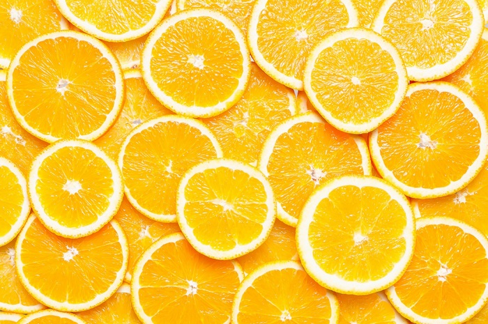 Orange fruits slices
