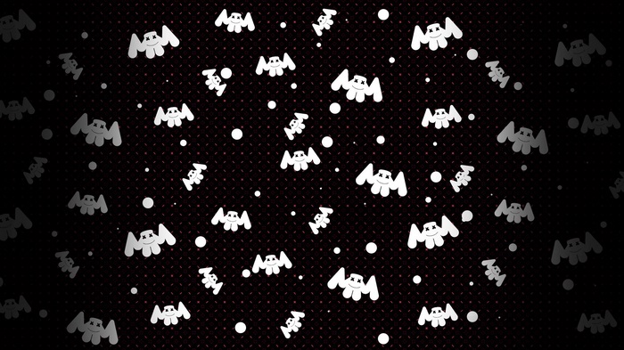 Marshmello pattern with dots on dark background