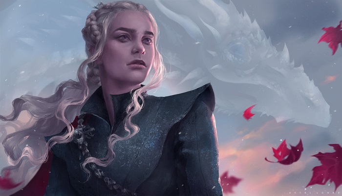 Daenerys Targaryen and dragon from Game of Thrones