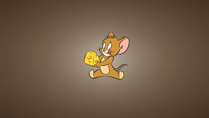 Jerry Mouse Holding Cheese Cartoon 4K