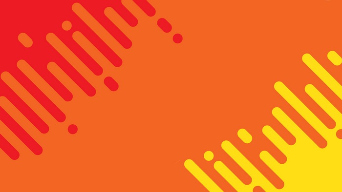 Orange and yellow abstract rounded lines 4K