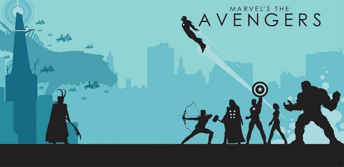 Avengers 4K Silhouettes Art