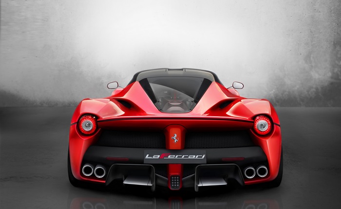 4K Stunning Red Ferrari LaFerrari Rear View