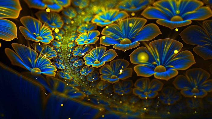 Digital flowers 4K
