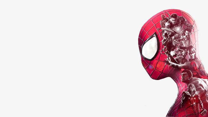 Spider-Man with Avengers collage 4K