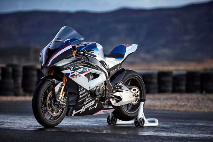 BMW HP4 Race motorcycle on a track
