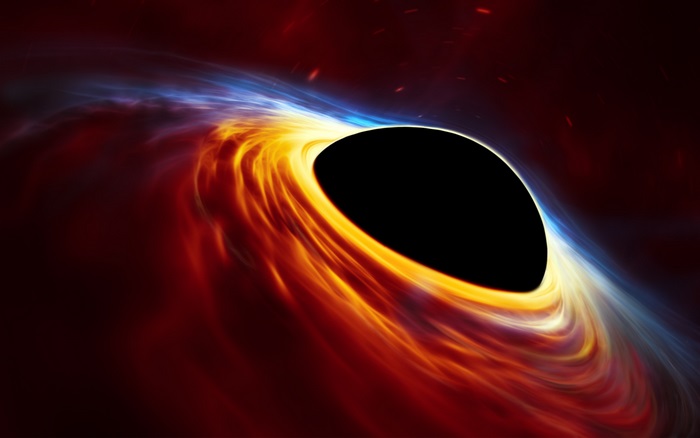4K Stunning Visualization of a Black Hole in Space
