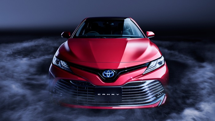 Red Toyota Camry Hybrid 4K