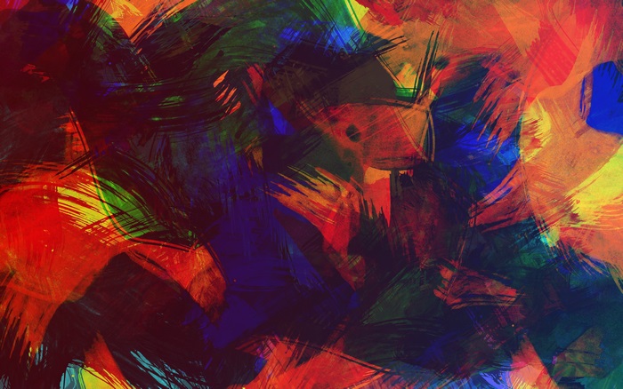 Colorful abstract brush strokes 4K
