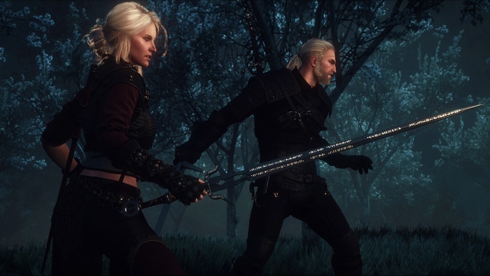 Ciri and Geralt from The Witcher 3 Wild Hunt 4K