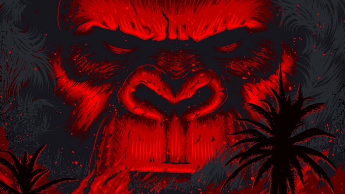Kong Skull Island 4K Gorilla Artwork