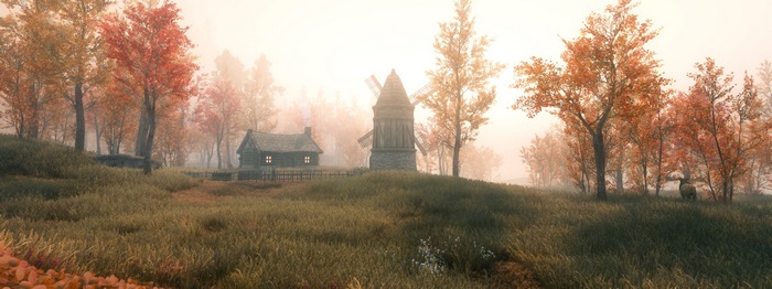 4K Scenic Elder Scrolls Skyrim Autumn Landscape