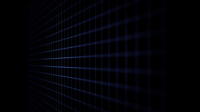 4K Abstract Blue Grid Pattern in Dark Space