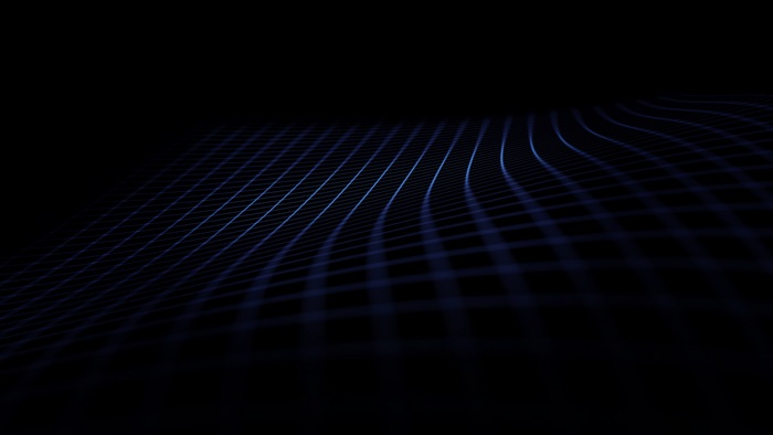 Abstract blue grid on black background 4K