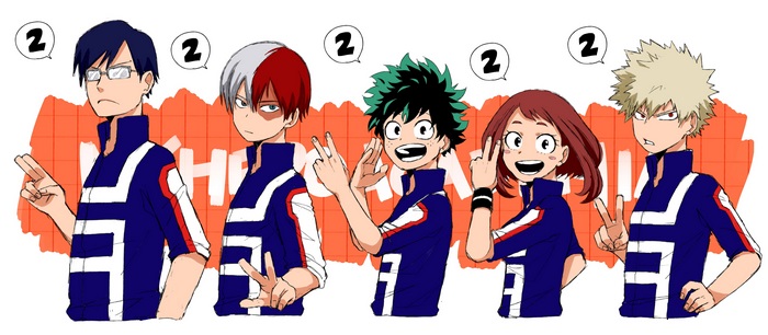 My Hero Academia characters in uniforms