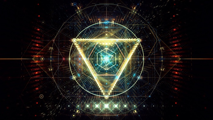 Sacred Geometry Triangle 4K