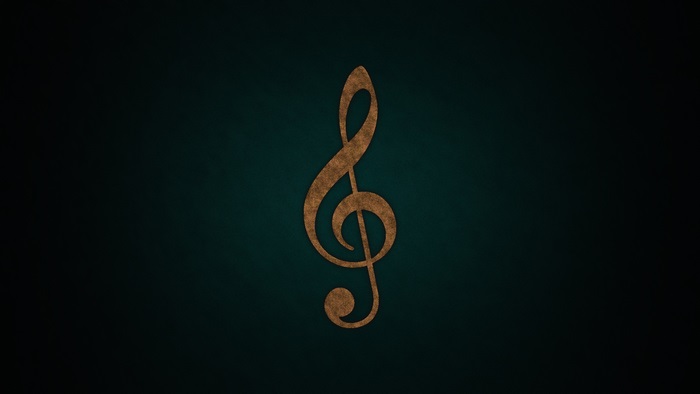 4K Artistic Treble Clef Music Symbol