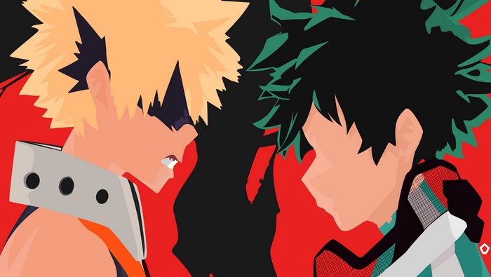 Katsuki Bakugo and Izuku Midoriya from My Hero Academia 4K