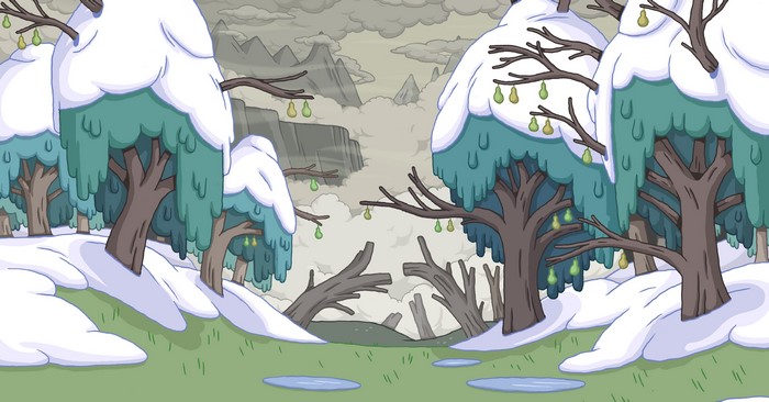 Adventure Time: Winter Forest with Pears