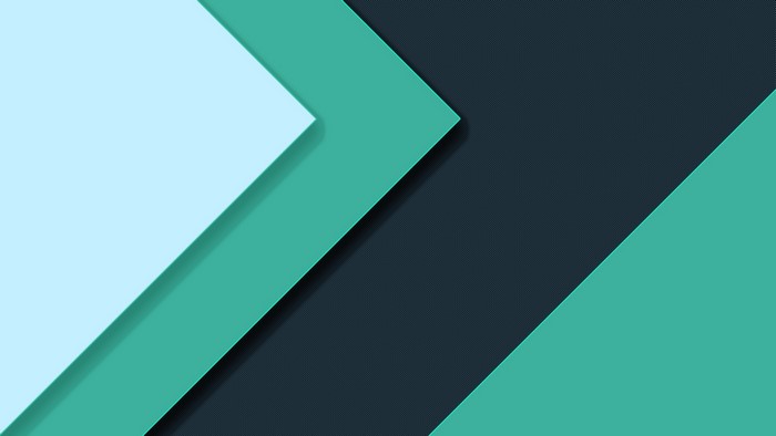 Layered Geometric Shapes with Blue and Green Tones