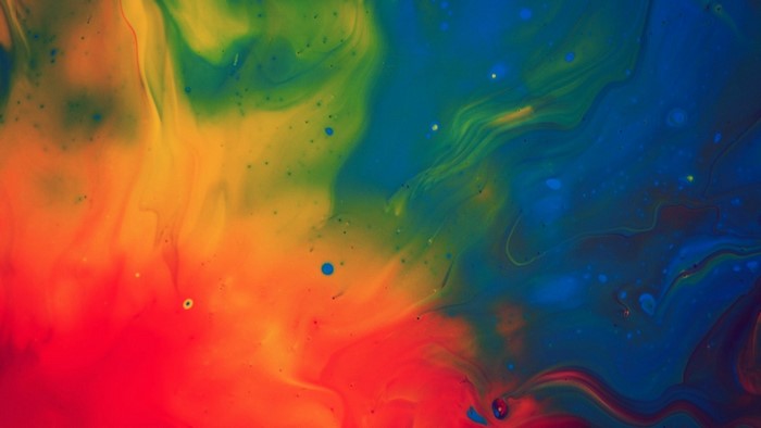 Abstract digital art with red, yellow, green, and blue colors