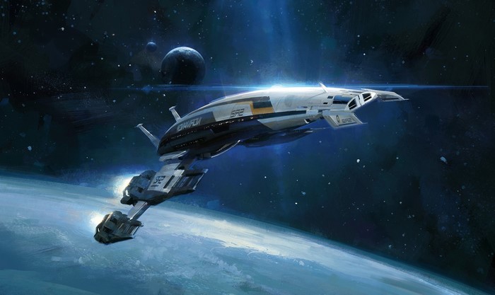 Normandy SR-2 from Mass Effect in space