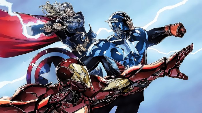 Iron Man, Captain America, and Thor from Marvel Comics