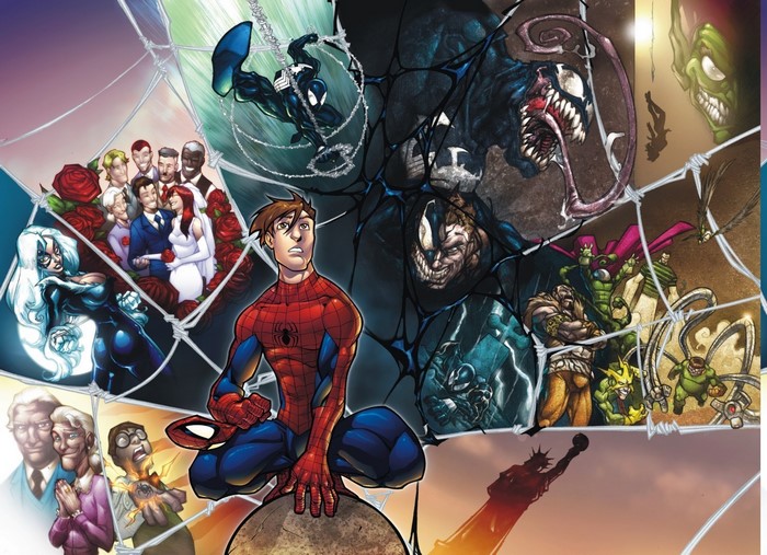 Spider-Man and his villains from Marvel Comics