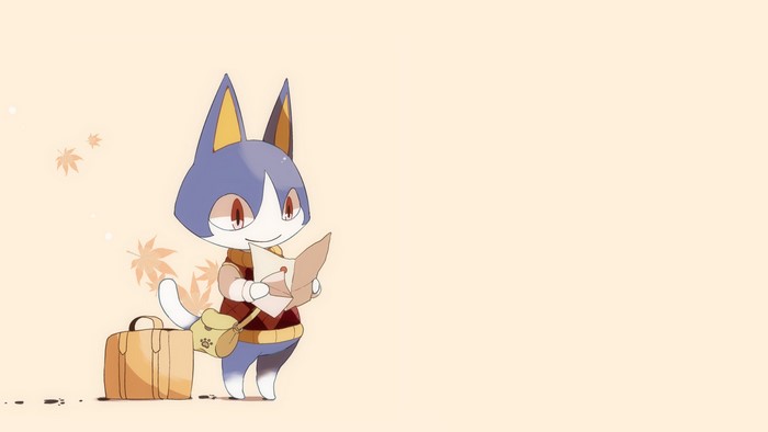 Cute Animal Crossing Character Reading a Map