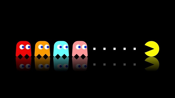 Pac-Man and ghosts from Pac-Man video game