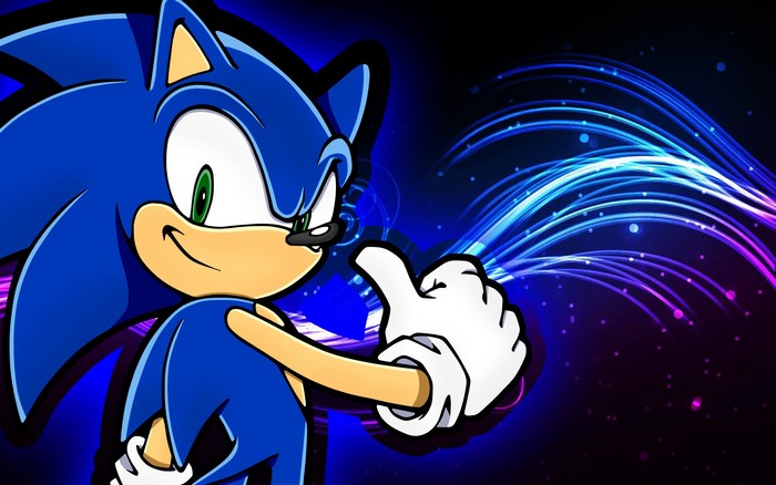 Sonic the Hedgehog giving a thumbs up