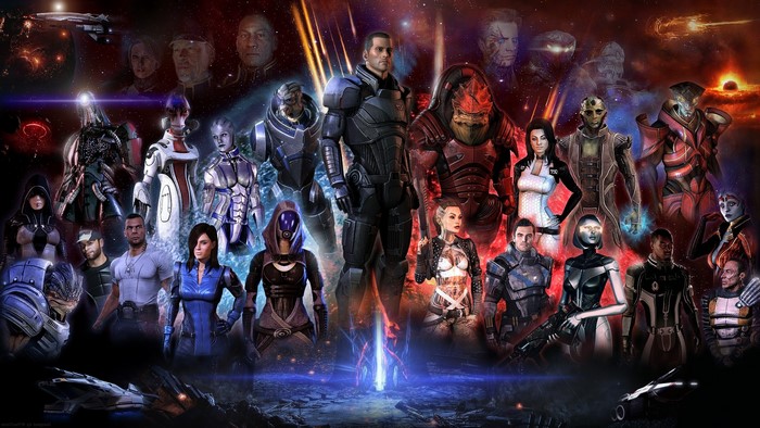 Mass Effect characters collage
