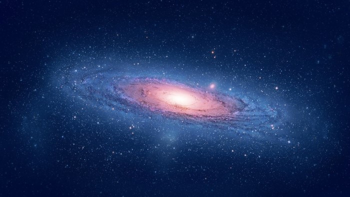 Spiral galaxy in deep space
