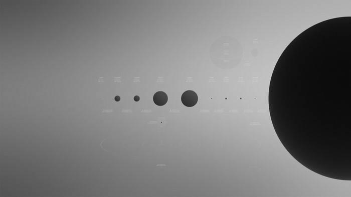 Minimalist solar system planets comparison