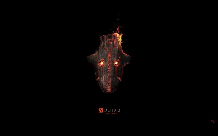 DOTA 2 Juggernaut Fiery Mask Illustration