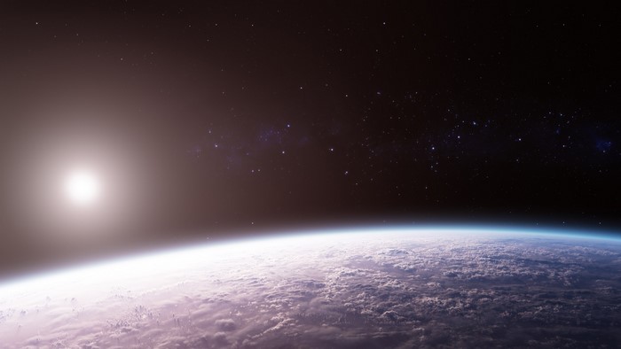 Earth's Atmosphere and Stars from Space