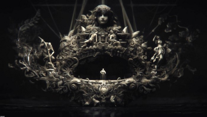 Ornate Frame with Figures and a Man
