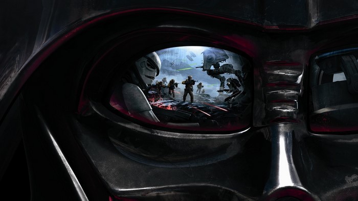 Stormtroopers and AT-STs in Star Wars Battlefront