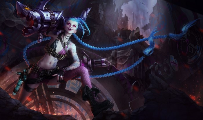 Jinx from League of Legends with Fishbones