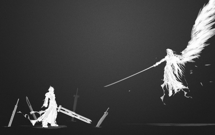 Sephiroth and Cloud from Final Fantasy VII