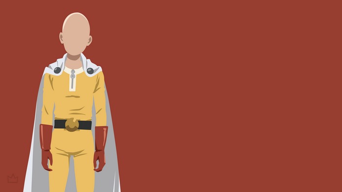 Saitama from One Punch Man minimalism