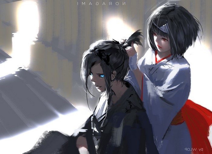 Yato and Nora from Noragami by WLOP