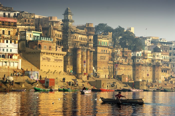 Varanasi city on the Ganges River
